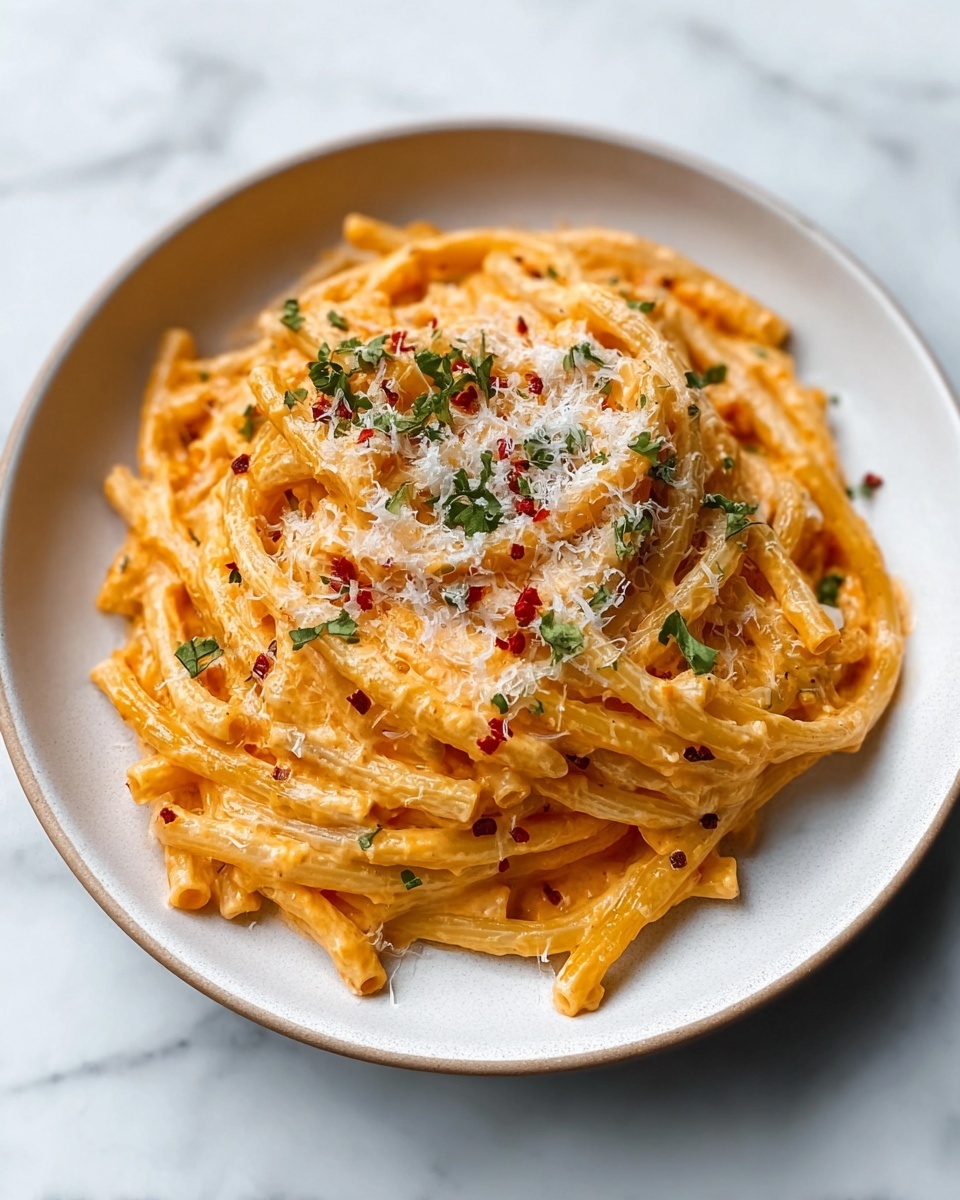 Easy and Creamy Tomato Garlic Pasta Recipe - Recipe Image