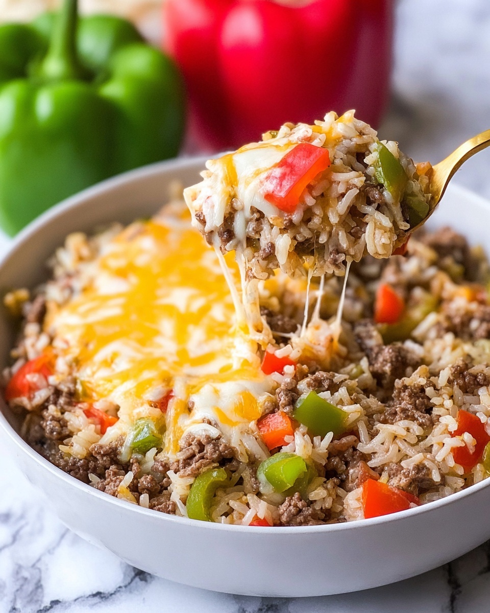 Cheesy Unstuffed Pepper Skillet (One Pan!) Recipe - Recipe Image
