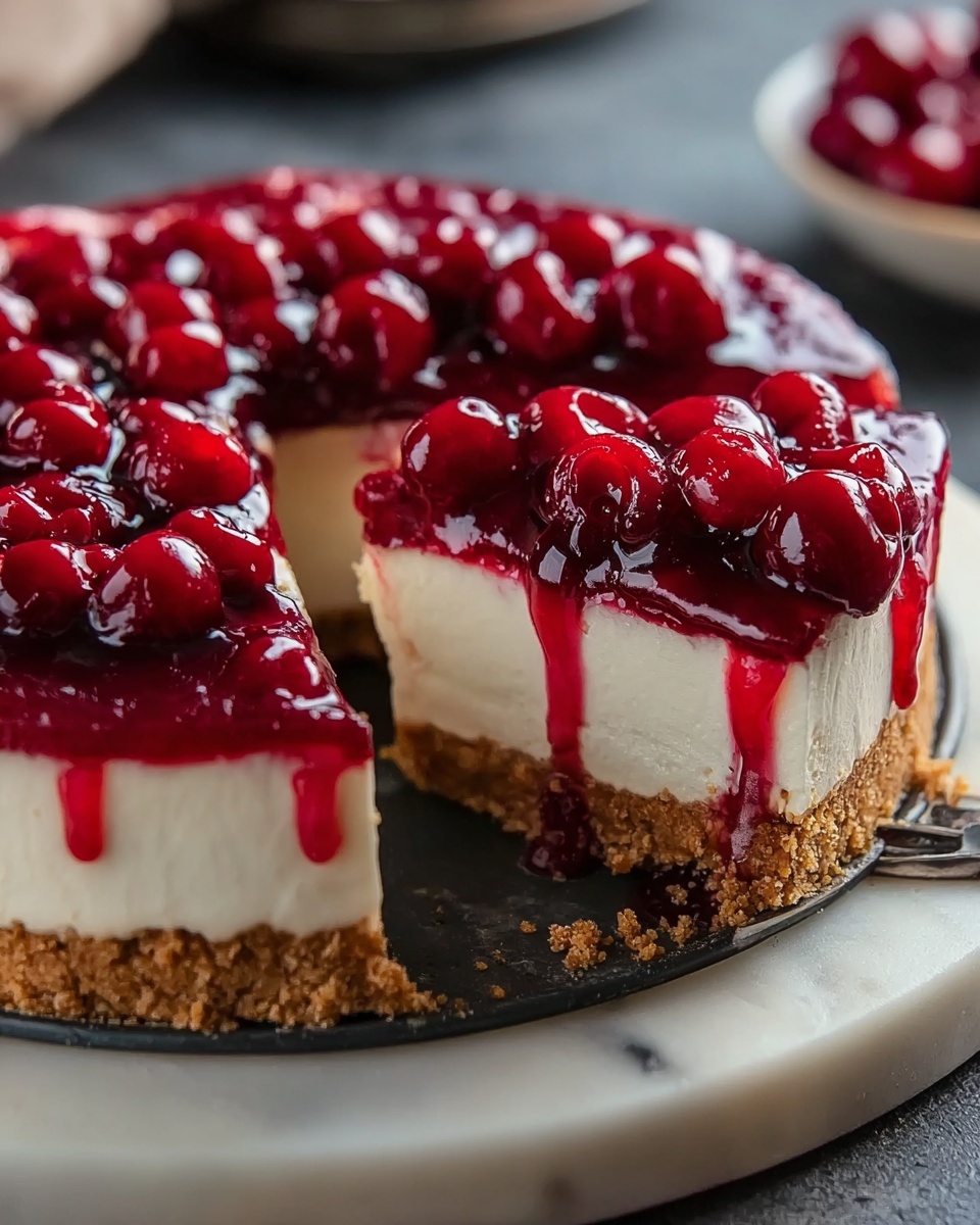 Easiest No-Bake Cherry Cheesecake Recipe - Recipe Image