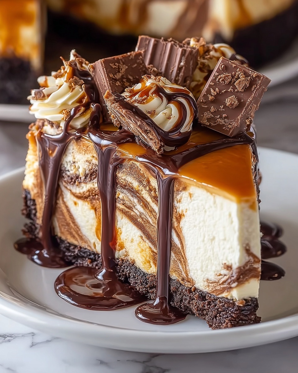 Caramel Chocolate Coffee Cheesecake Recipe - Recipe Image