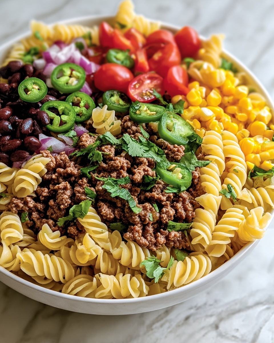 Taco Pasta Salad Recipe - Recipe Image