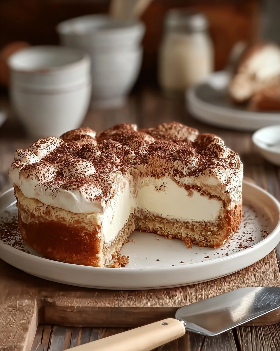 Cream Coffee Cake with Cream Cheese Filling and Streusel Topping Recipe - Recipe Image