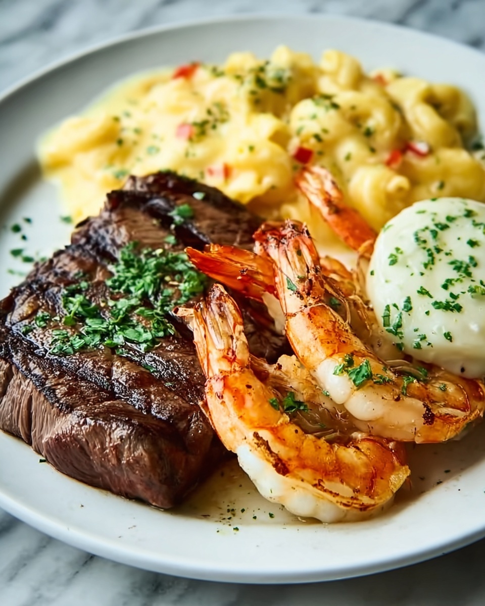 Steak and Lobster Dinner with Garlic Butter and Horseradish Aioli Recipe - Recipe Image