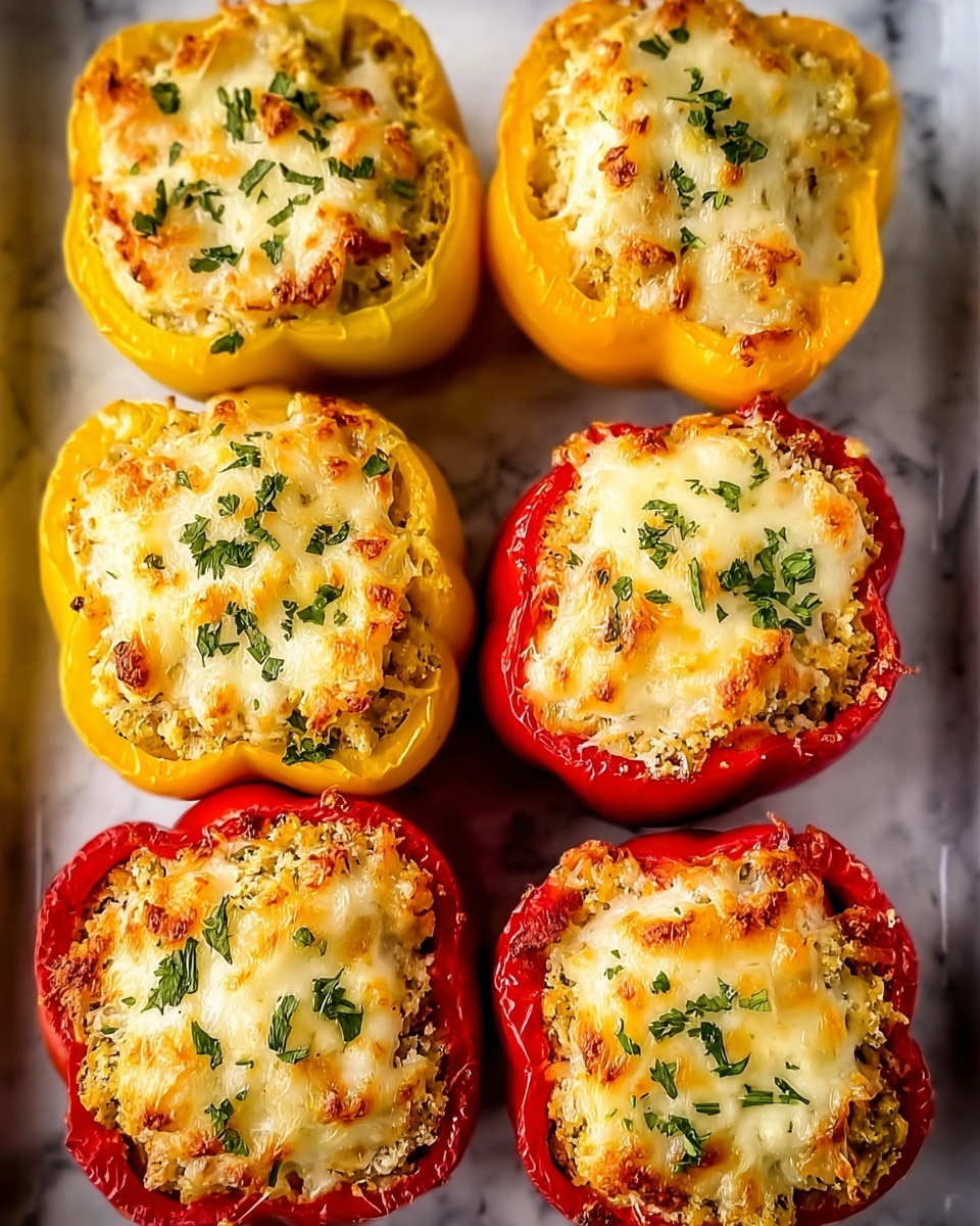 Cheesy Chicken Stuffed Peppers Recipe - Recipe Image