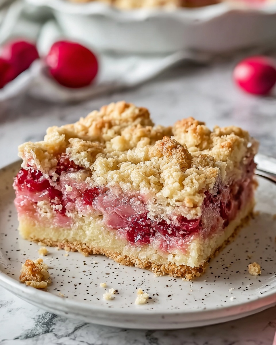 Rhubarb Buckle: A Rustic and Charming Spring Cake Recipe - Recipe Image