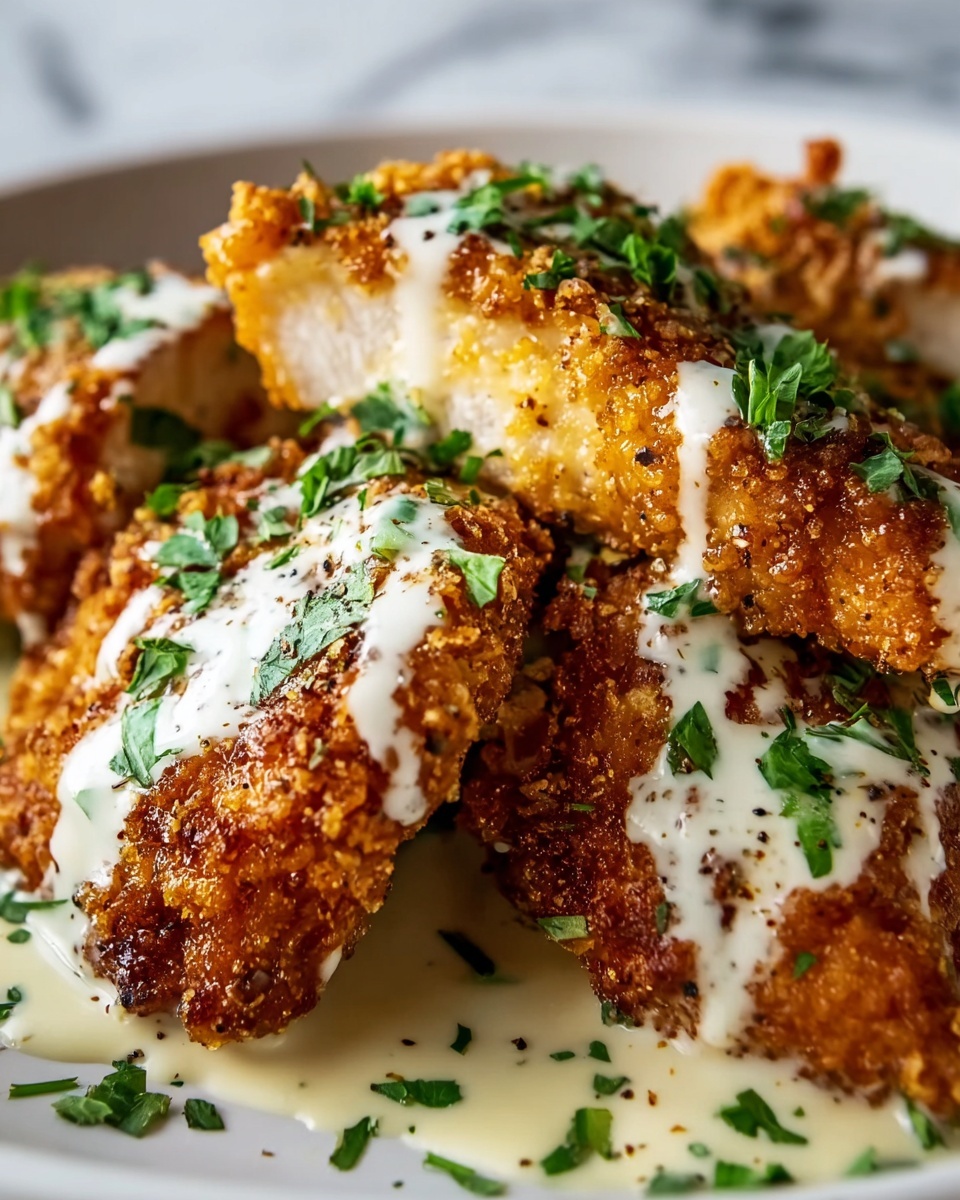 Crispy Chicken with Creamy Dijon Sauce Recipe - Recipe Image