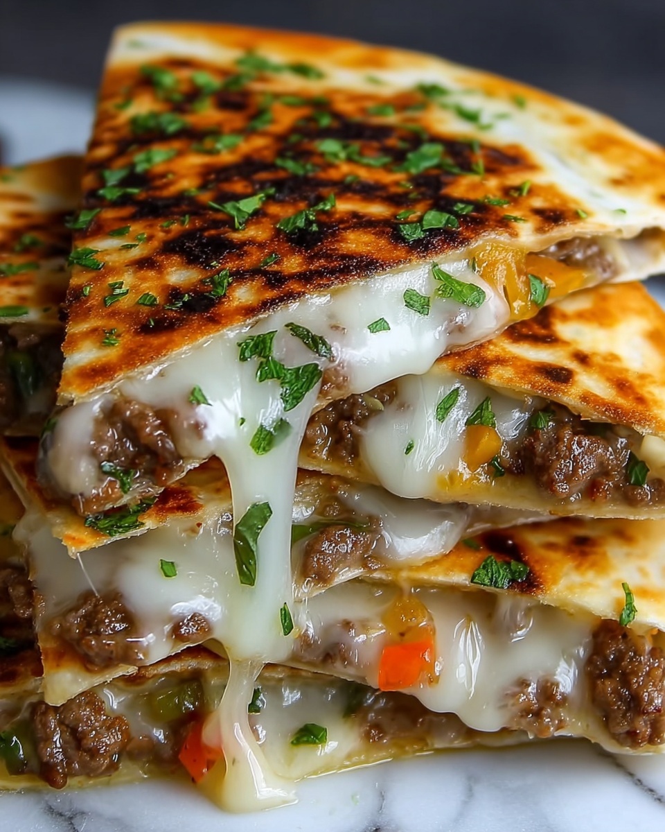Philly Cheese Steak Quesadillas Recipe - Recipe Image