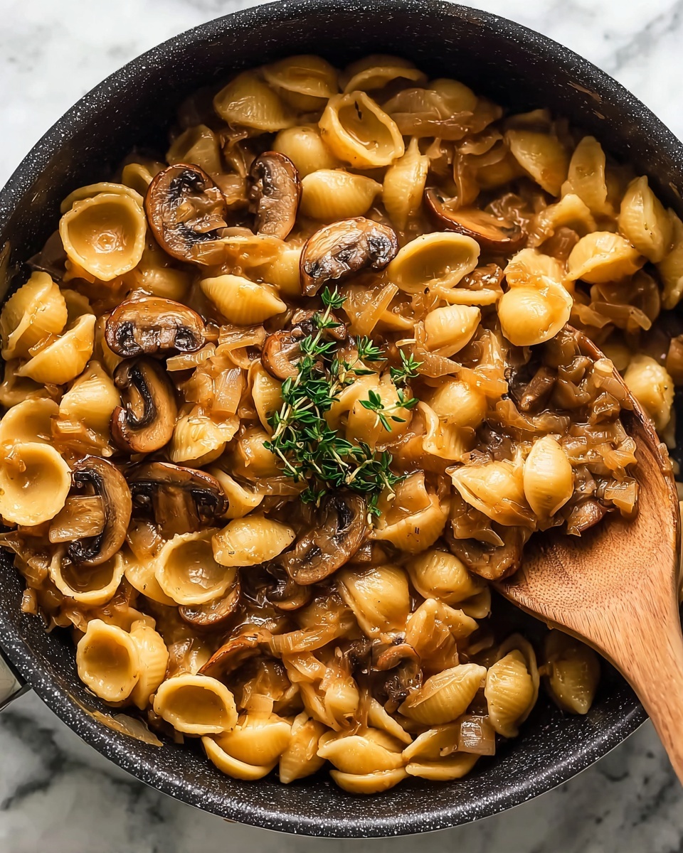 One Pot French Onion Pasta Recipe - Recipe Image