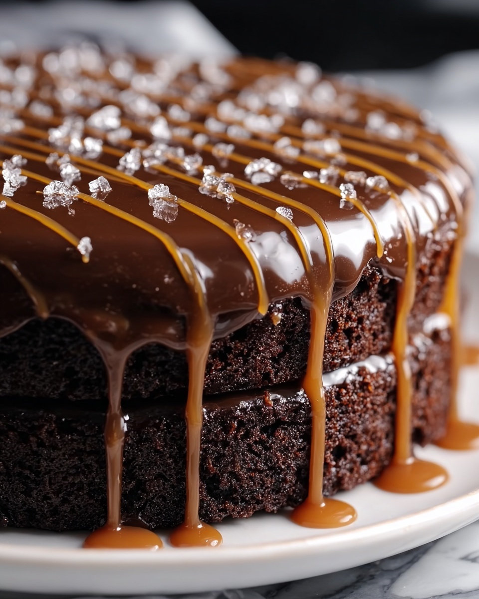 Salted Caramel Chocolate Fudge Cake Recipe - Recipe Image