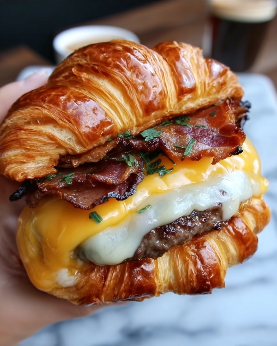 Croissant Cheeseburgers Recipe - Recipe Image