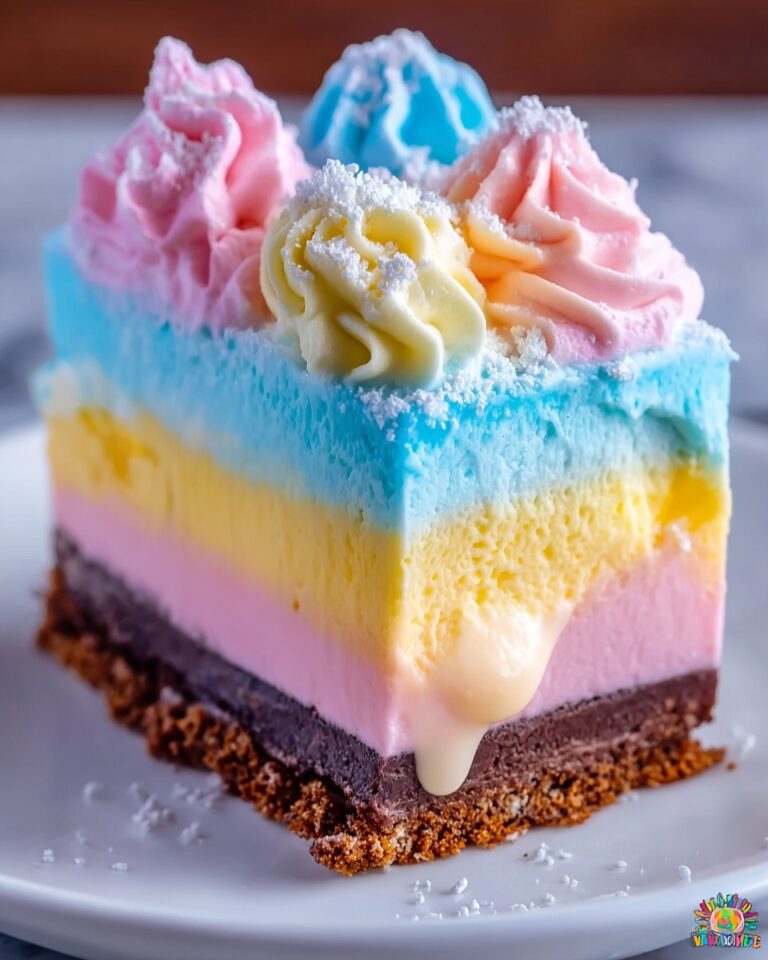 No-Bake Cotton Candy Cheesecake Recipe