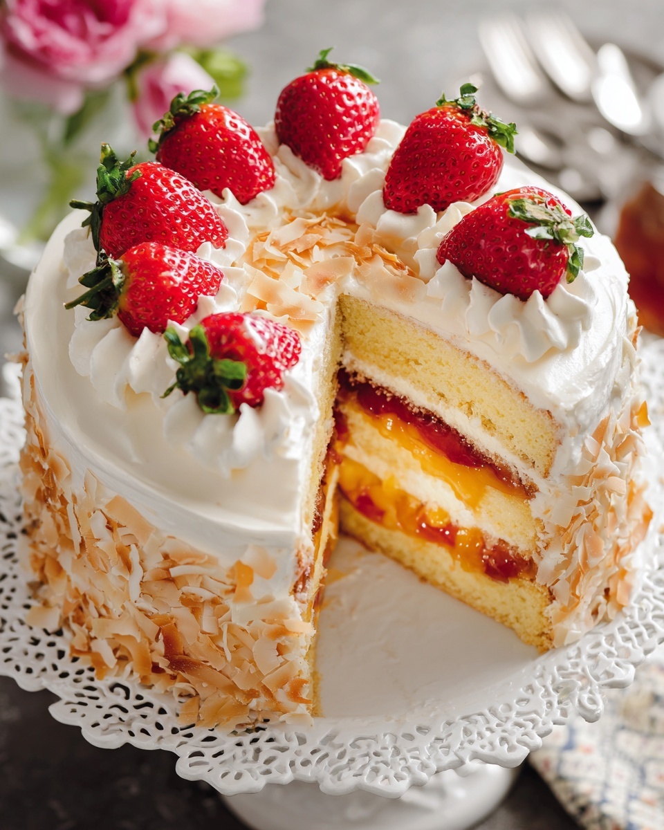 Strawberry Cheesecake Filling Pound Cake Recipe - Recipe Image