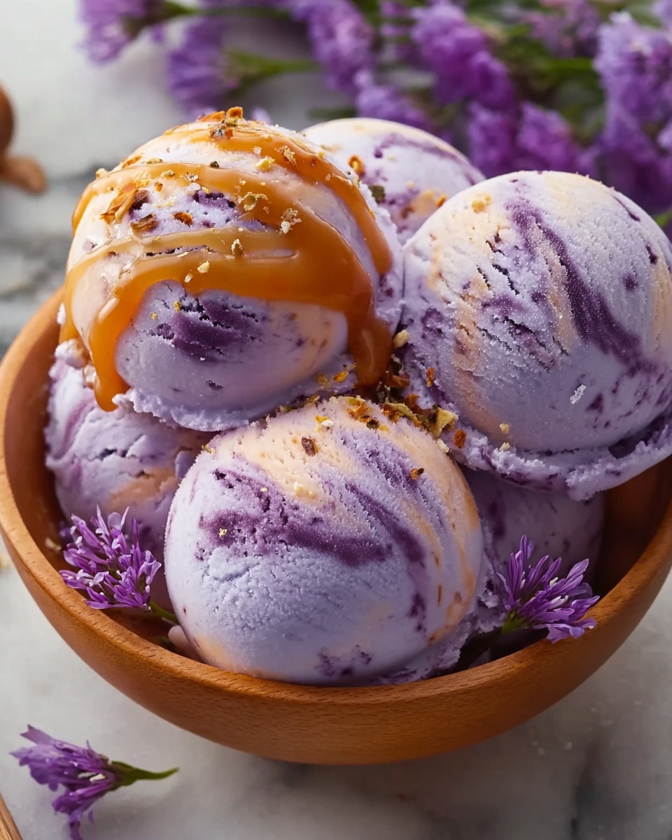 Honey Lavender Ice Cream Recipe - Recipe Image