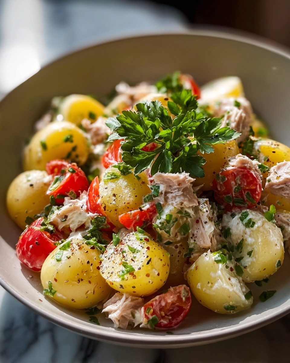 Potato Salad with Tuna and Fresh Eggs Recipe - Recipe Image
