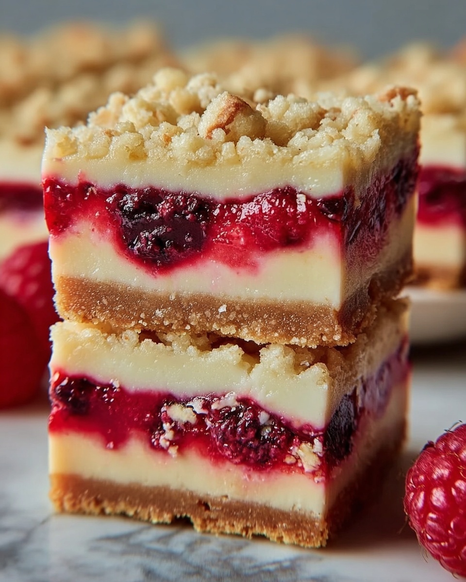 Heavenly Raspberry Cheesecake Bars Recipe - Recipe Image