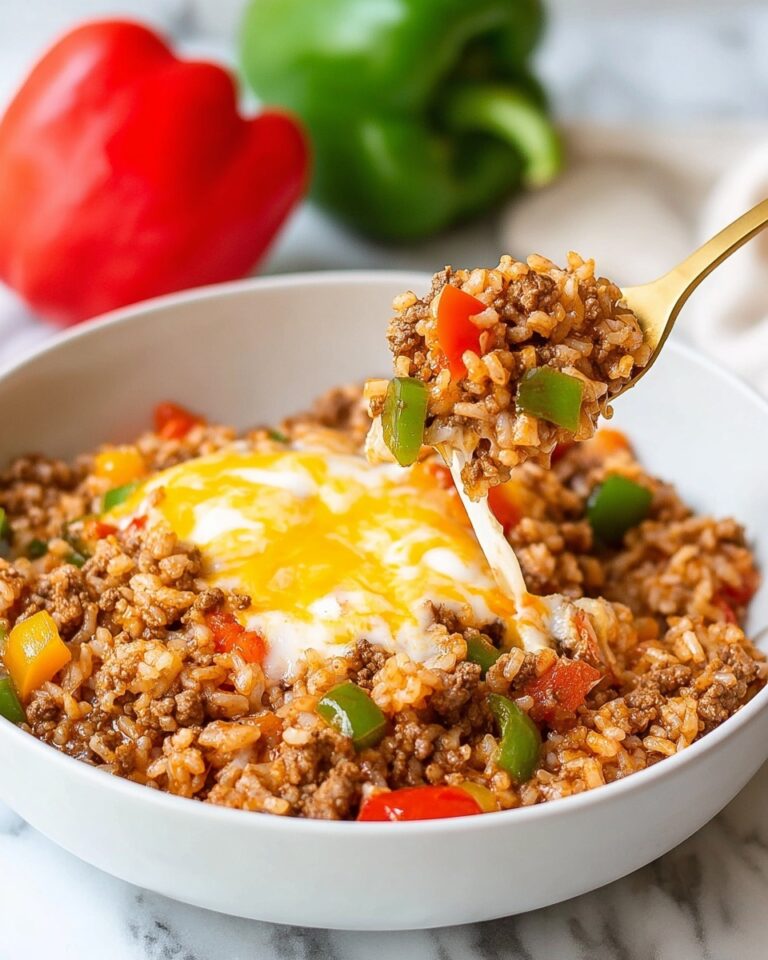 Cheesy Unstuffed Pepper Skillet (One Pan!) Recipe