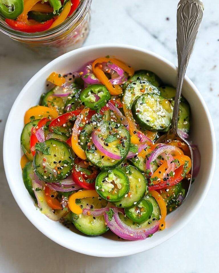 Pickled Cucumber, Onion, and Bell Pepper Salad Recipe