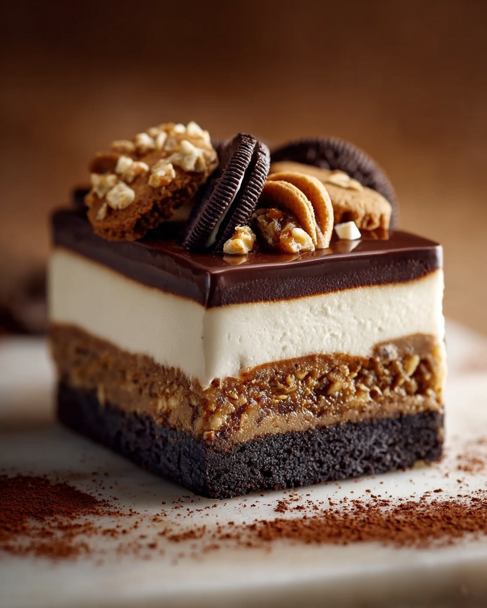 Brownie Layered Cookie Dough Cheesecake Recipe - Recipe Image