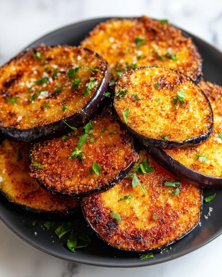 Crispy Air Fryer Eggplant Slices with Parmesan Recipe