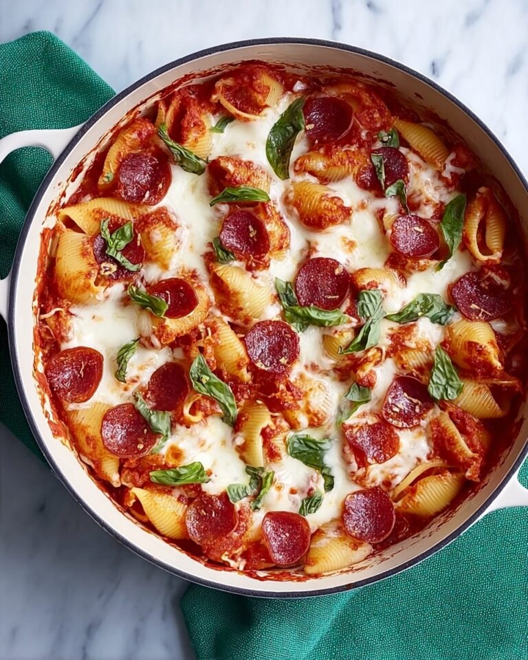Cheesy Pepperoni Pasta Bake Recipe