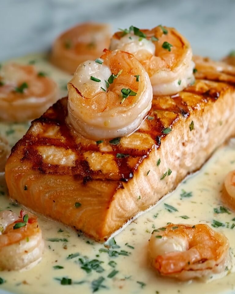 Creamy Garlic Butter Salmon with Shrimp Recipe