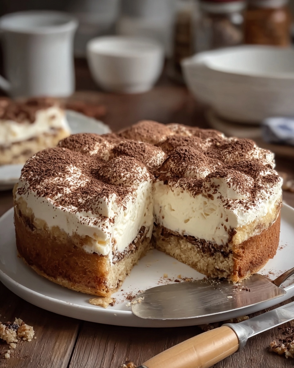 Cream Coffee Cake with Cream Cheese Filling and Streusel Topping Recipe - Recipe Image
