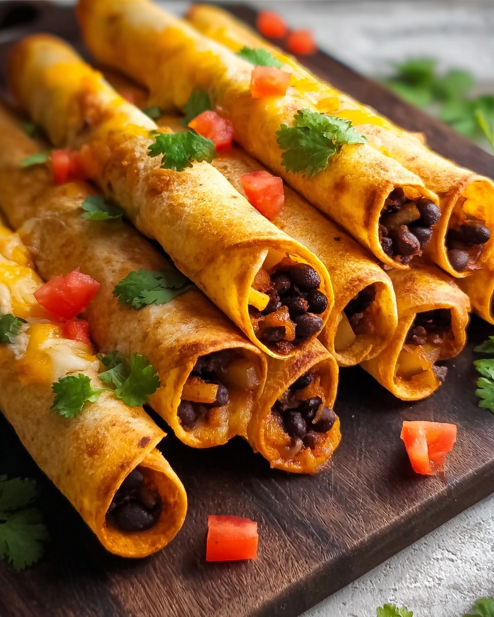Crispy Chipotle Black Bean Taquitos Recipe - Recipe Image