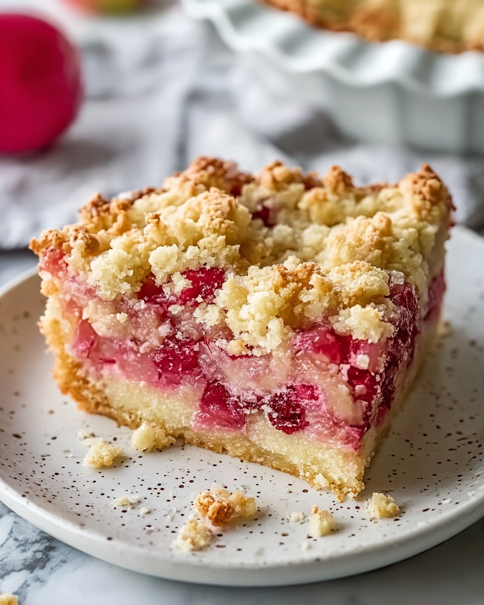Rhubarb Buckle: A Rustic and Charming Spring Cake Recipe - Recipe Image
