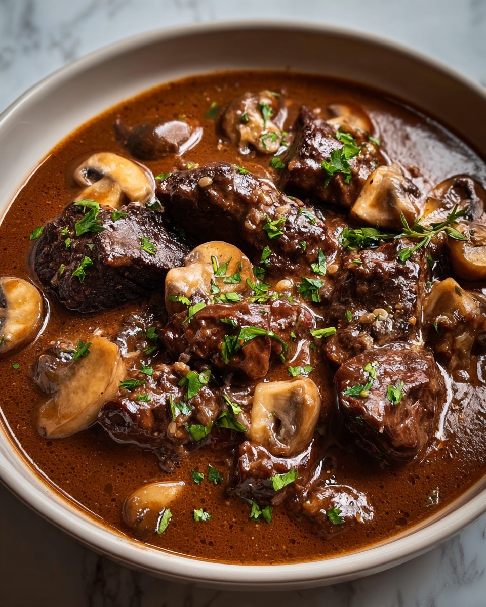 Slow Cooker Beef and Mushroom Stew Recipe - Recipe Image