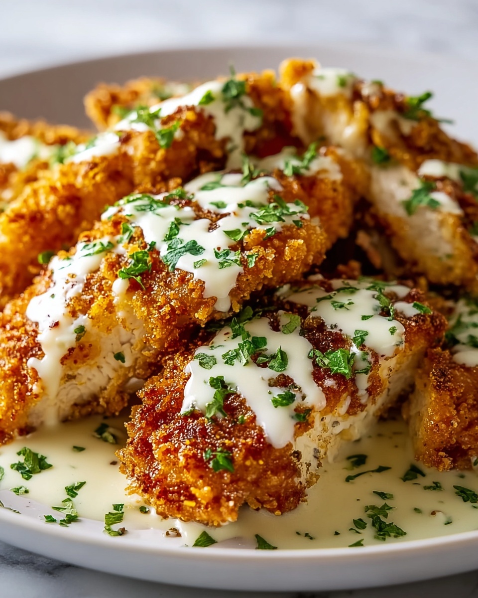 Crispy Chicken with Creamy Dijon Sauce Recipe - Recipe Image