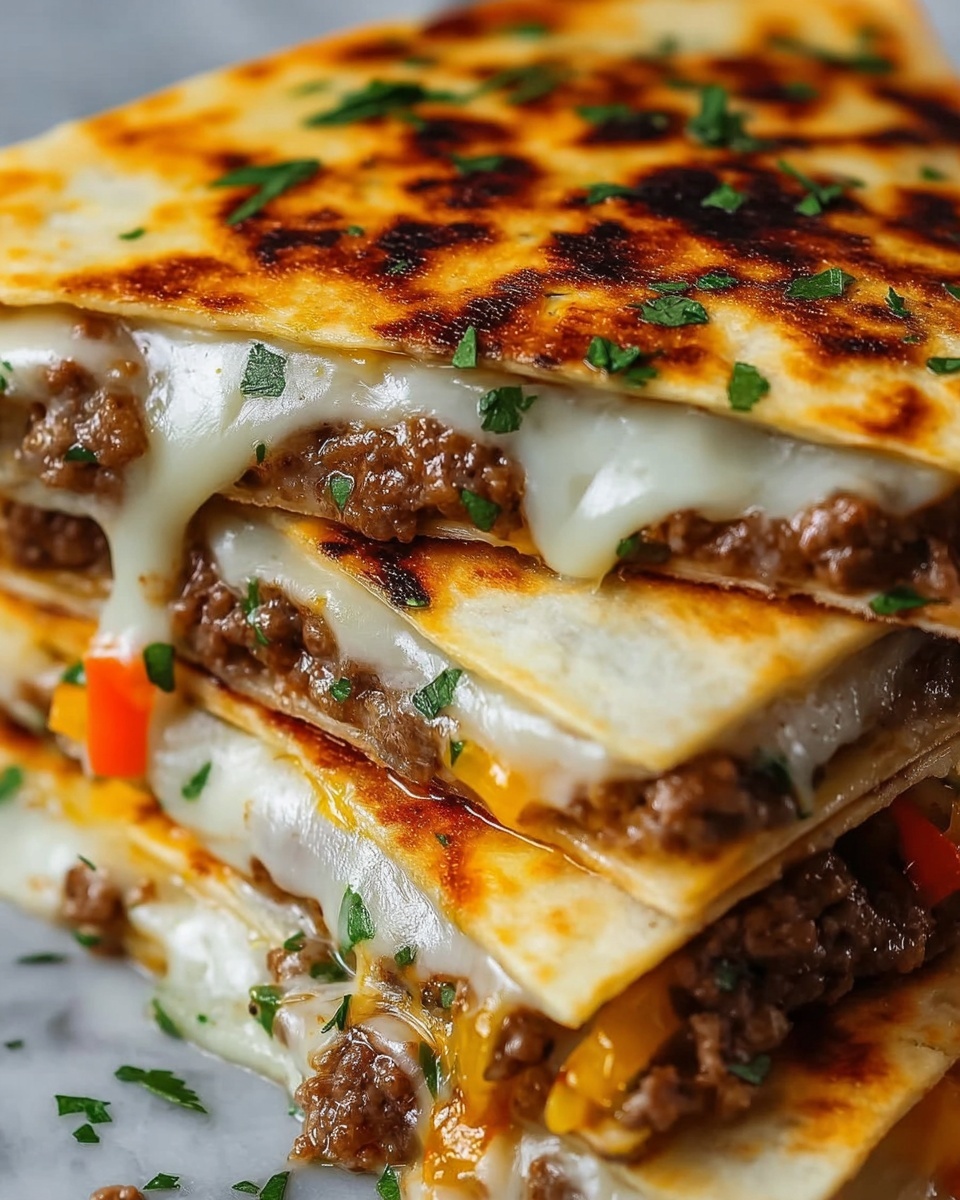 Philly Cheese Steak Quesadillas Recipe - Recipe Image