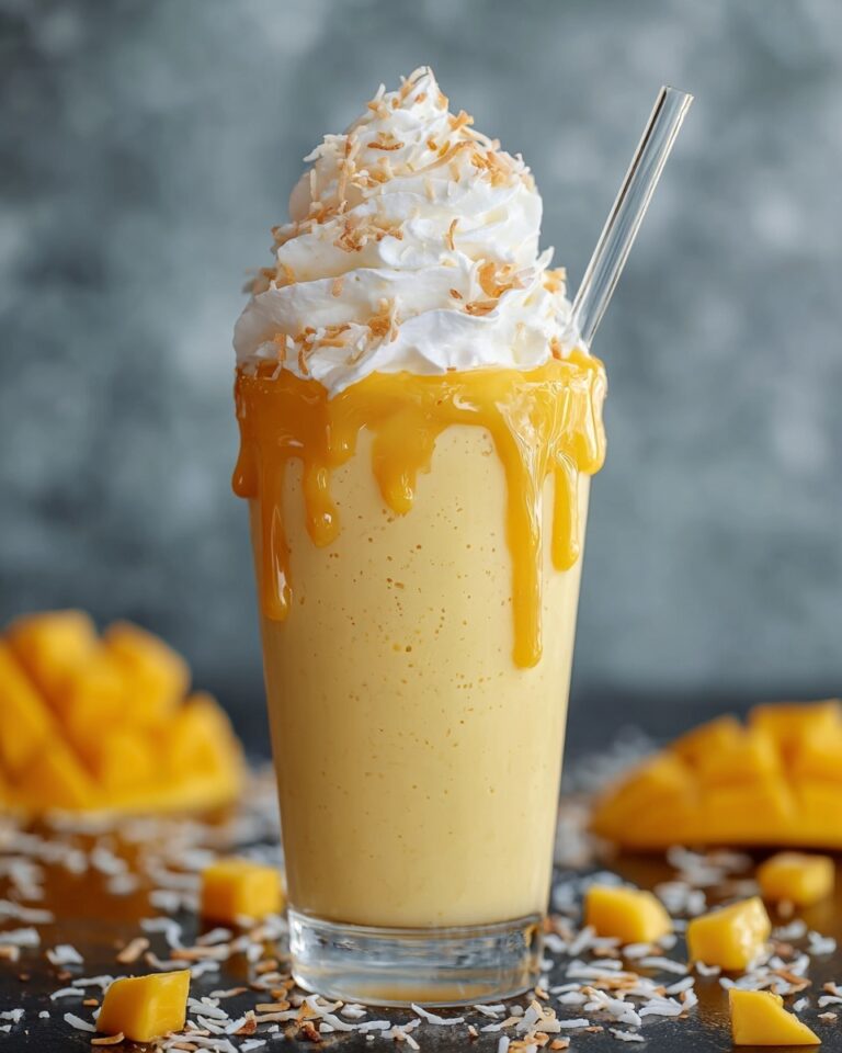 Summer Mango Coconut Float Milkshake Recipe