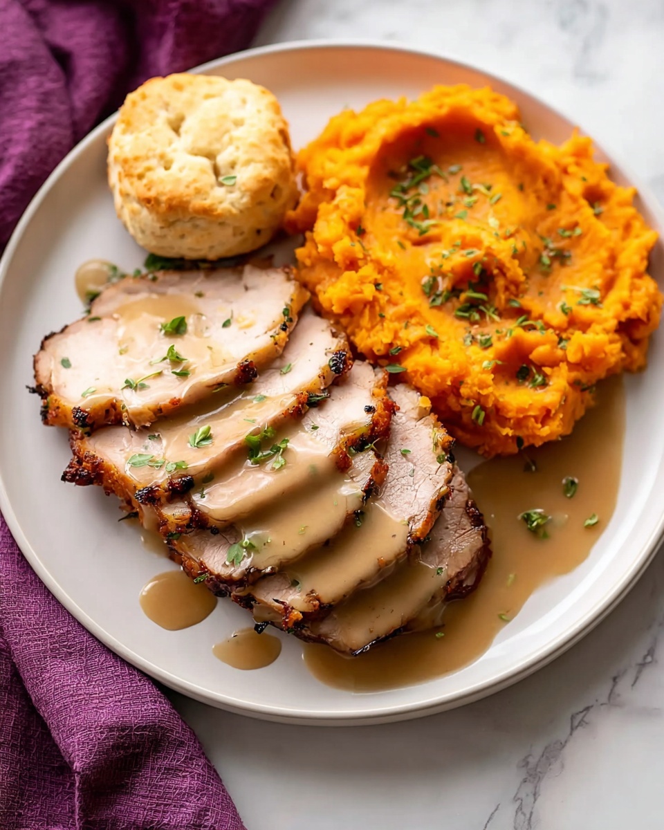 Applewood Smoked Turkey Breast with Cider Bourbon Gravy Recipe - Recipe Image