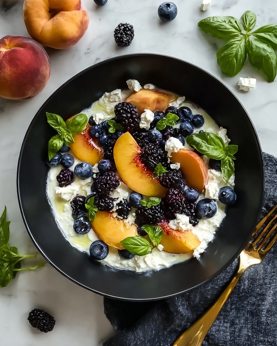 Blueberry Peach Feta Salad Recipe - Recipe Image