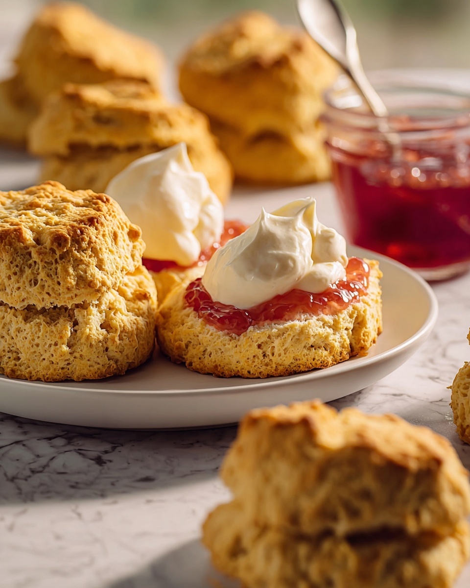 Rhubarb & Custard Scones Recipe - Recipe Image