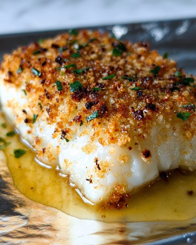Garlic Parmesan Crusted Halibut Recipe
