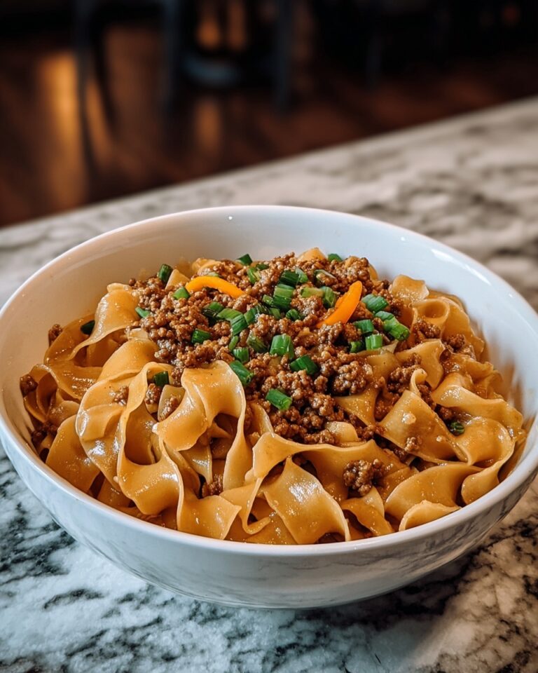 Mongolian Ground Beef Noodles Recipe