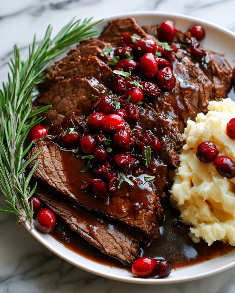 Cranberry Balsamic Roast Beef Recipe