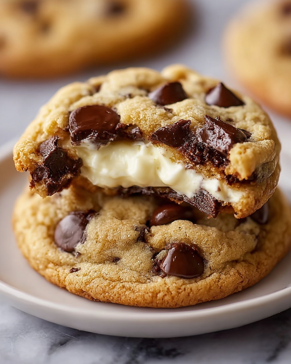 Cheesecake-Filled Chocolate Chip Cookies Recipe - Recipe Image