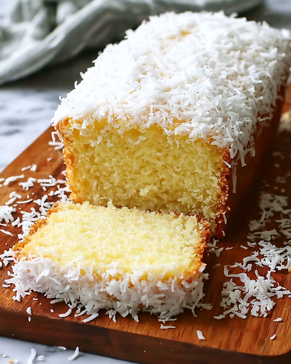 The Best & Easiest Coconut Loaf Cake Ever Recipe - Recipe Image