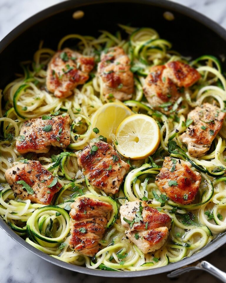 Lemon Garlic Chicken Zoodles Recipe