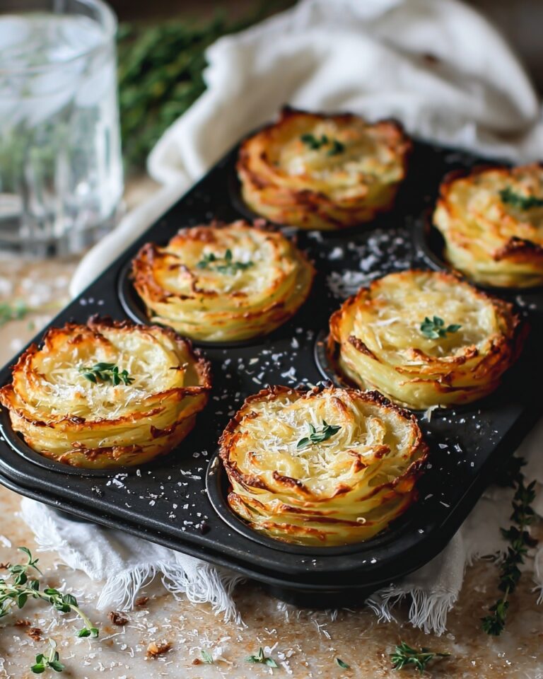 Parmesan Potato Stacks in Muffin Tin Recipe