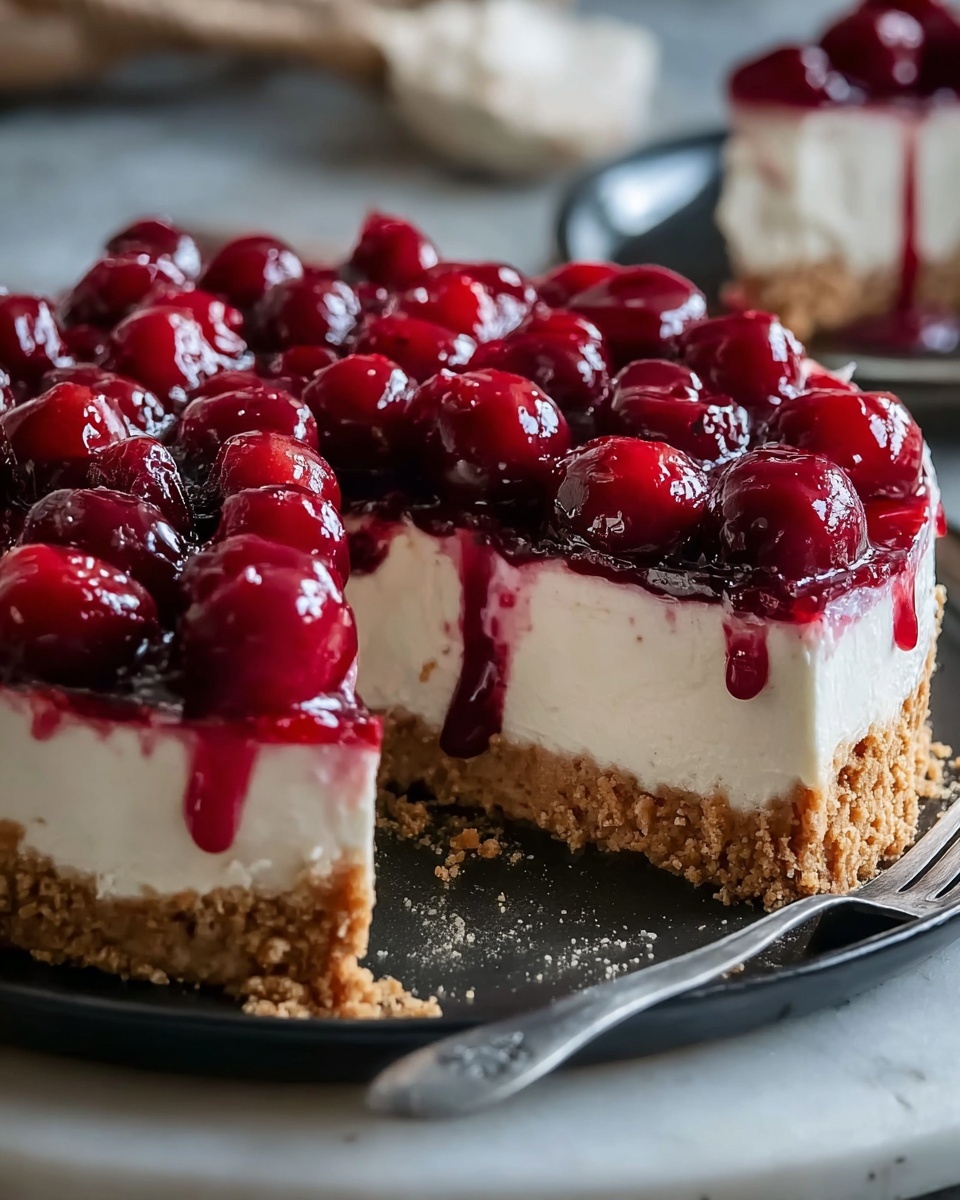 Easiest No-Bake Cherry Cheesecake Recipe - Recipe Image