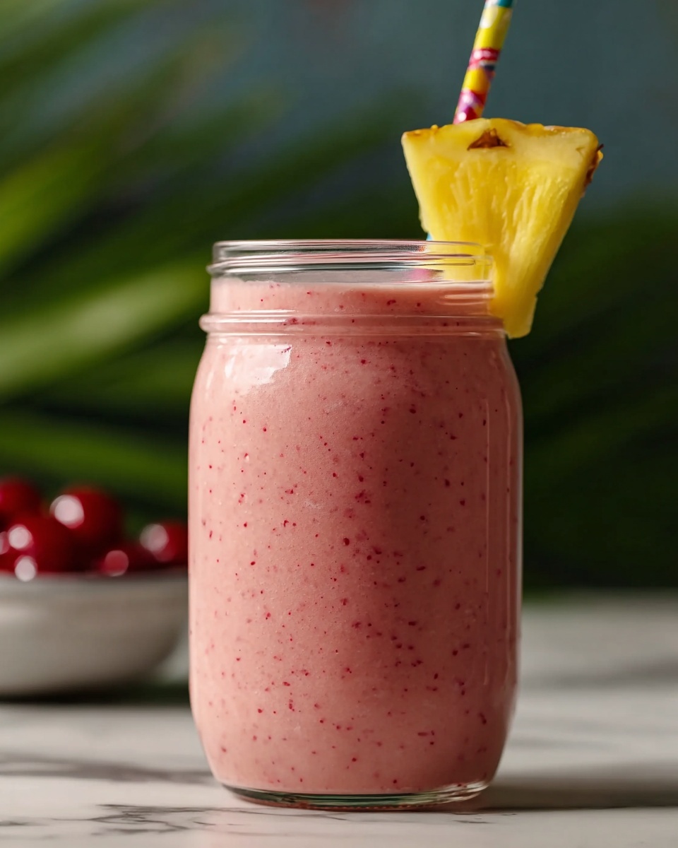 Pineapple & Cranberry Smoothie: A Refreshing Winter Wellness Boost Recipe - Recipe Image
