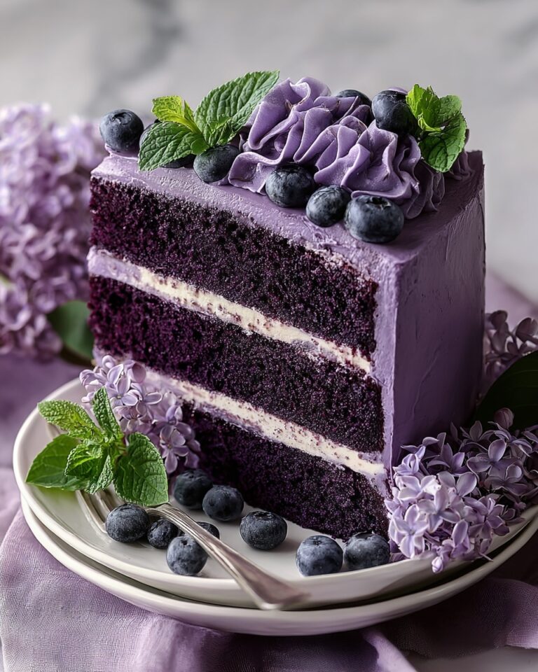 Purple Velvet Cake with Cream Cheese Frosting Recipe