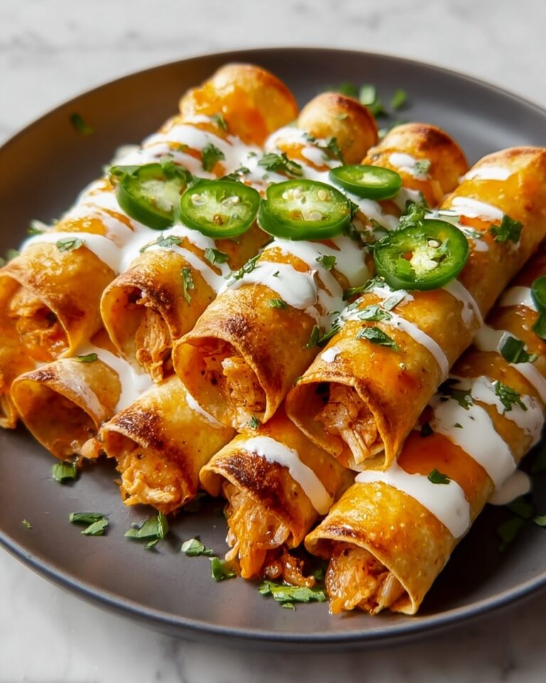 Jalapeño Cream Cheese Chicken Taquitos with Buffalo Sauce Recipe