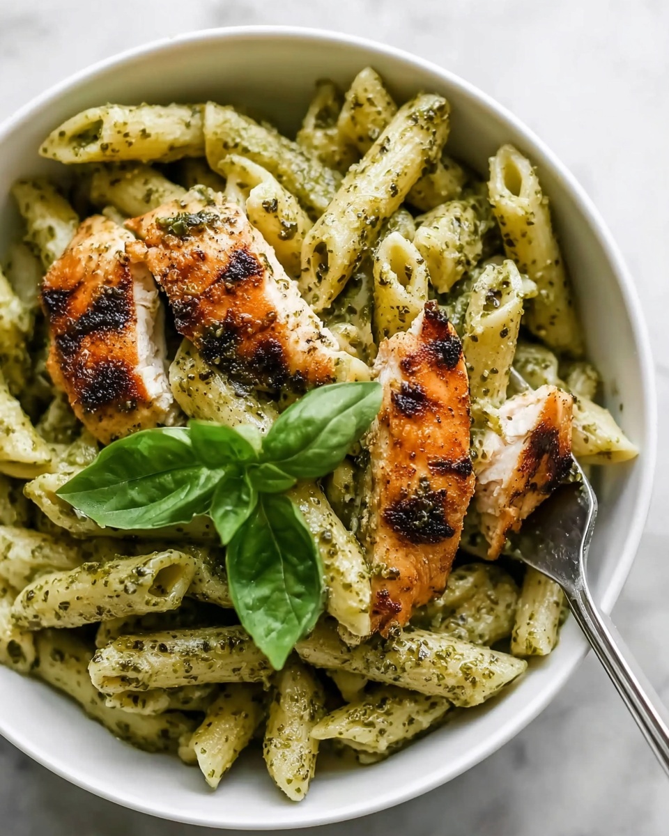 Creamy Chicken Pesto Pasta Recipe - Recipe Image
