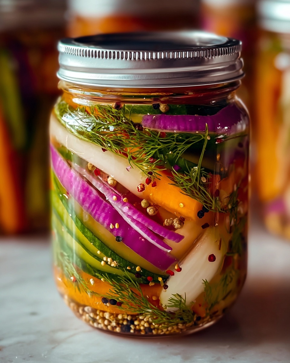 Crunchy Tangy Refrigerator Pickled Vegetables Recipe - Recipe Image