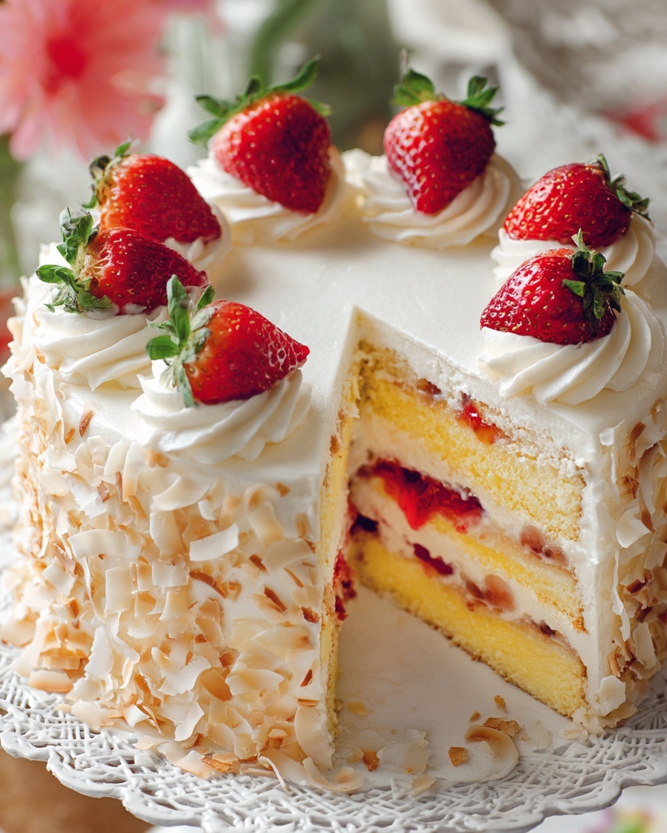 Strawberry Cheesecake Filling Pound Cake Recipe - Recipe Image