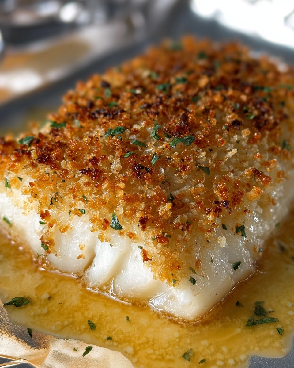 Garlic Parmesan Crusted Halibut Recipe - Recipe Image